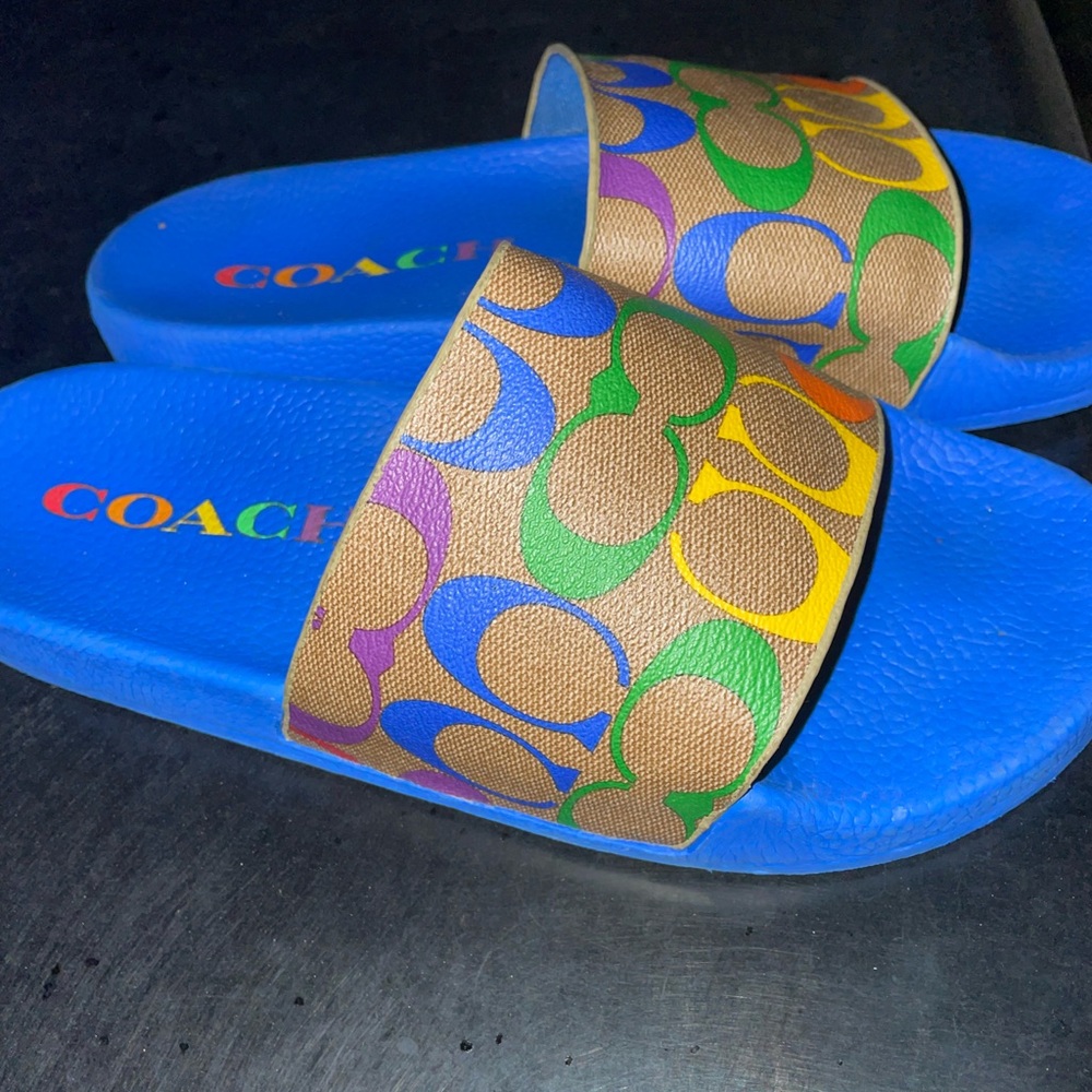 Coach multicolor slides